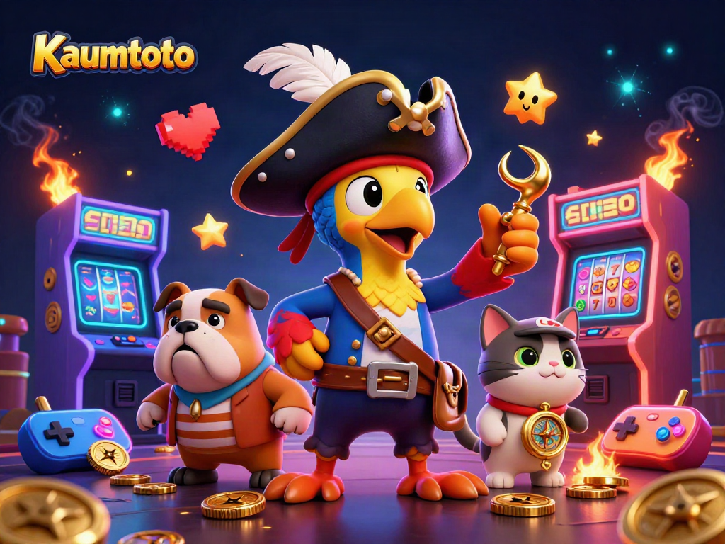 Experience Kaumtoto with a lively pirate scene packed with casino gaming excitement and vibrant characters.